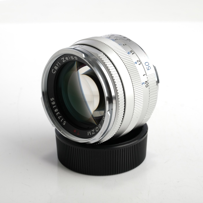 【中古】(コシナ) Cosina カールツアイス Cゾナー T 1.5/50 ライカM シルバー