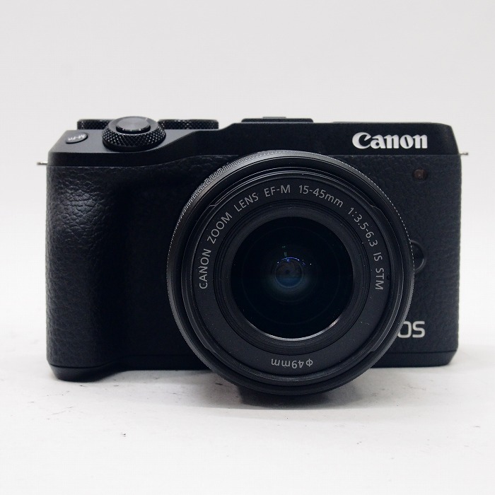 高級品市場 キヤノン Canon EOS M6 MARKII 15-45 3.5-6.3 IS USM ﾌﾞﾗｯｸ