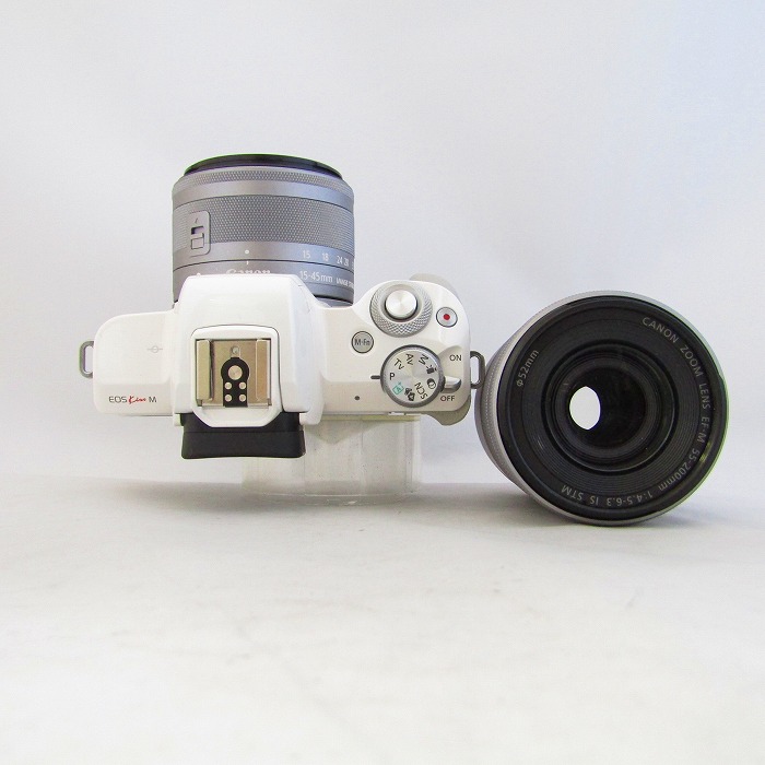 中古】(キヤノン) Canon EOS KISS M ダブルズームキツト ホワイト