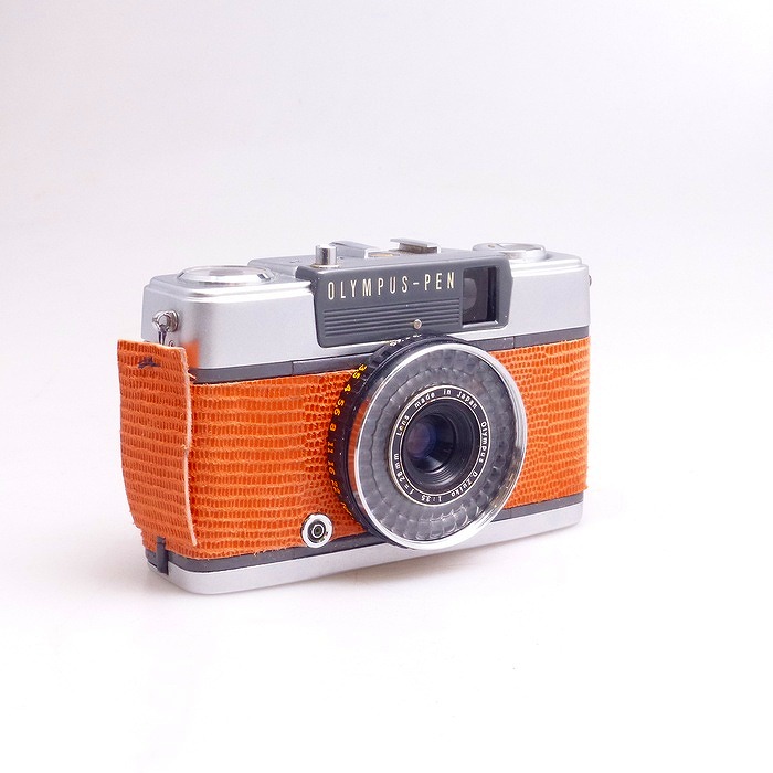 中古】(オリンパス) OLYMPUS PEN EE-2 オレンジ色革張替エ品｜ナニワ