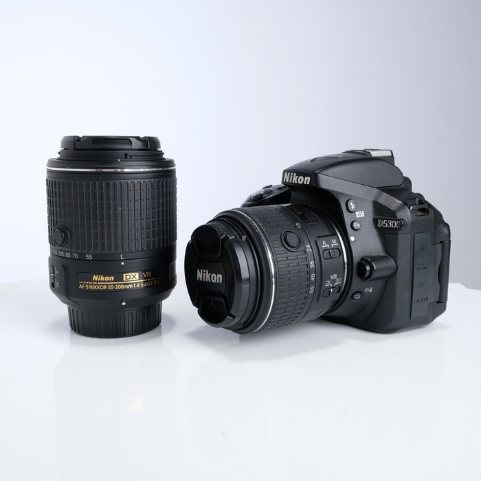 【中古】Nikon D5300 ダブルズームキット 中古】(ニコン) Nikon D5300 ダブルズームキツト2 ブラツク｜ナニワ