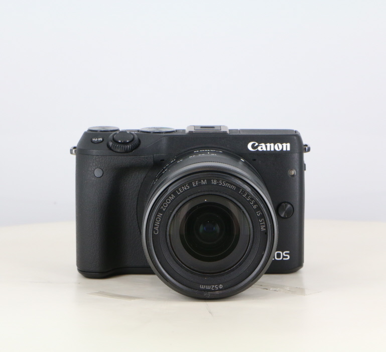 中古】(キヤノン) Canon EOSM3ブラック+EF-M18-55/3.5-5.6IS STM 
