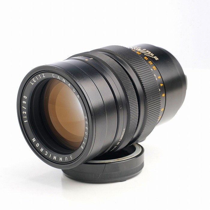 LEICA - 【中古】(ライカ) Leica ズミクロン M90/2 E48 フード組込 ブラッククローム 中古】(ライカ) Leica ズミクロン M90/2 E48 フード組込