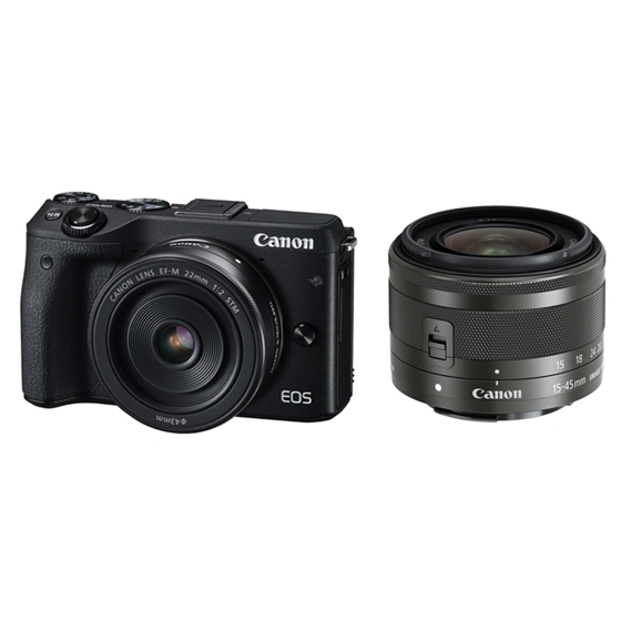 高級百貨店 Canon EOS M3 ダブルレンズキット（ホワイト） デジタルカメラ