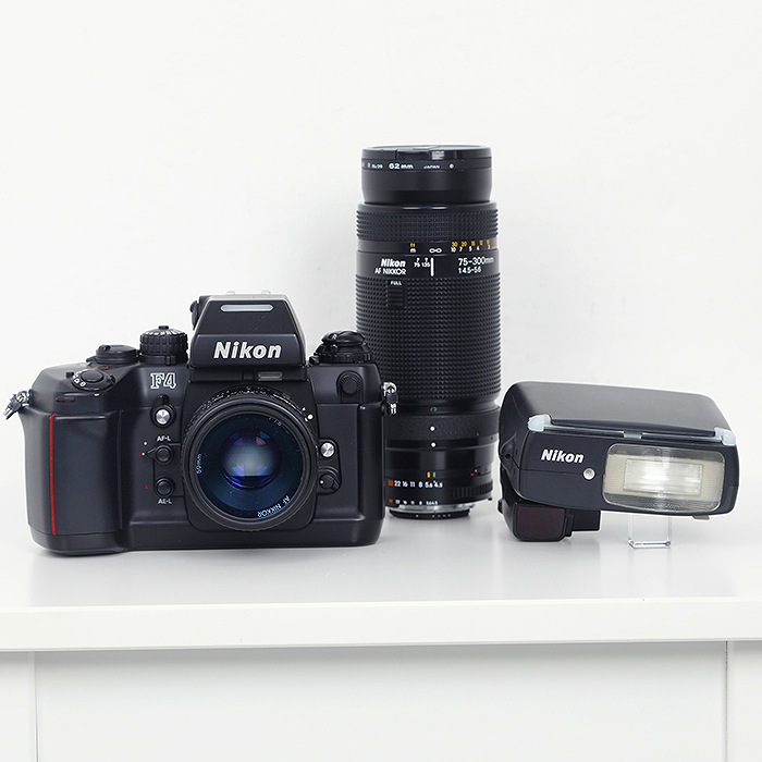 【中古】(ニコン) Nikon F4 + Ai AF50/1.8 + Ai AF75-300/4.5-5.6