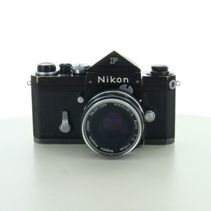 【中古】(ニコン) Nikon F 640 ブラック(モータードライブ仕様) + ニッコール5cm/2(9枚絞リ)