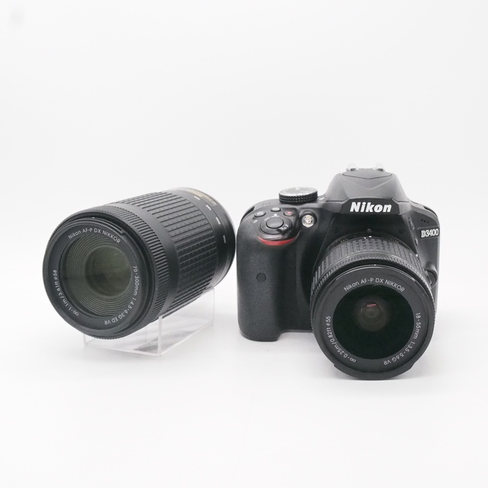 �y���Áz(�j�R��) Nikon D3400 �_�u���Y�[���L�b�g �u���b�N