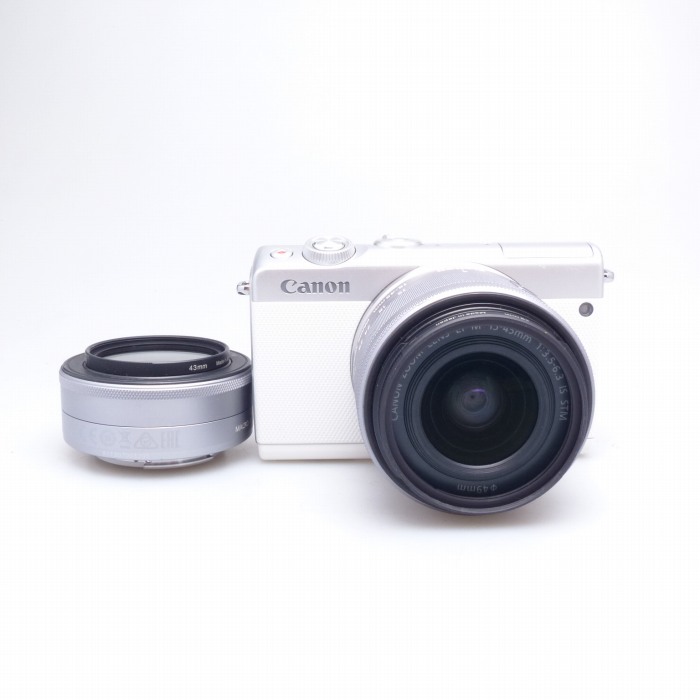 【中古】(キヤノン) Canon EOSM100(ホワイト) ダブルレンズキット