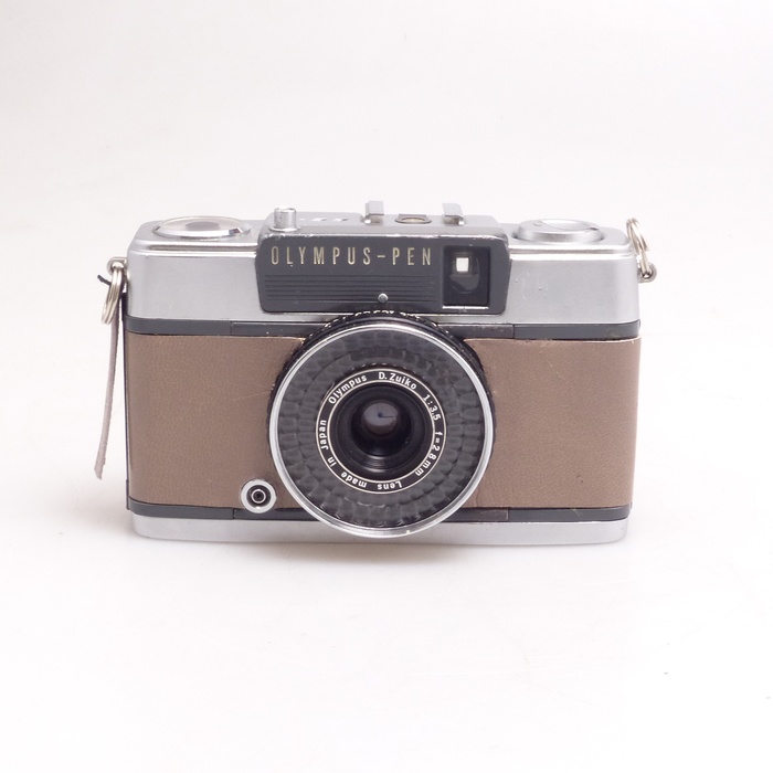 【中古】(オリンパス) OLYMPUS PEN EE-2 ダークベージュ革張替エ品