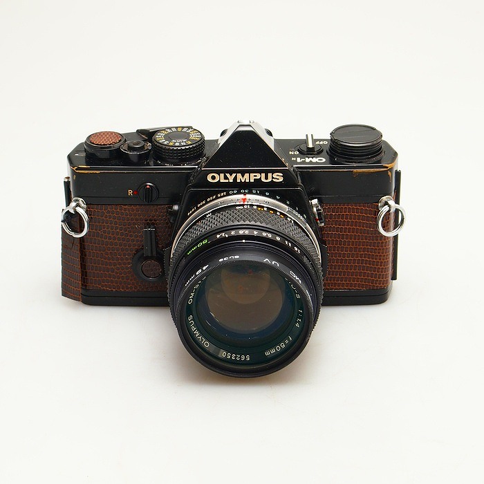 �y���Áz(�I�����p�X) OLYMPUS OM-1N �u���b�N�g�J�Q�v�����փG�i+G.ZUIKO50/F1.4
