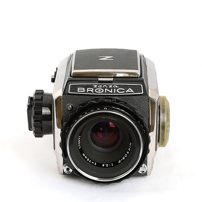 【中古】(ブロニカ) BRONICA S2 後期 +ニッコールP 75/2.8 +マガジン