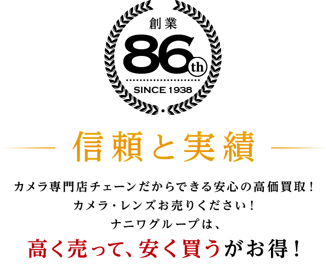 カメラ の ナニワ 人気 下取り